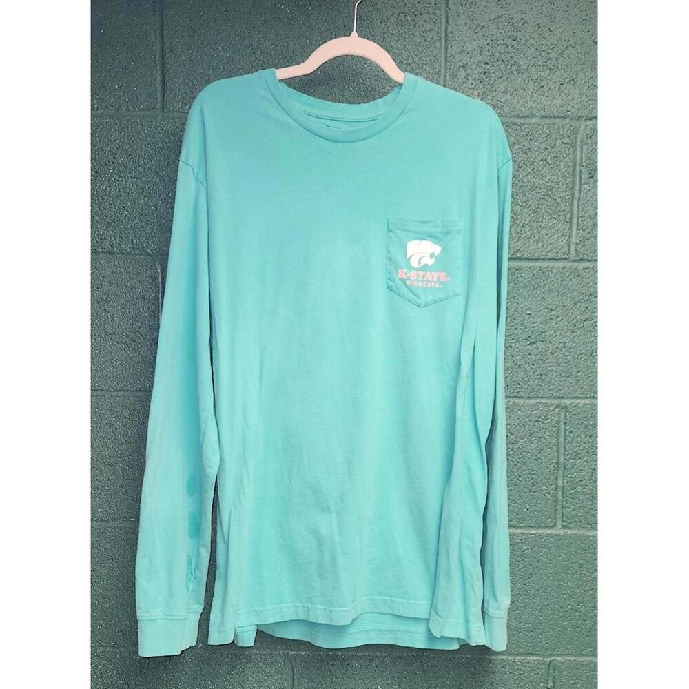 Champion Long Sleeve KSU Wildcats Kansas State University Teal Women's 2XL